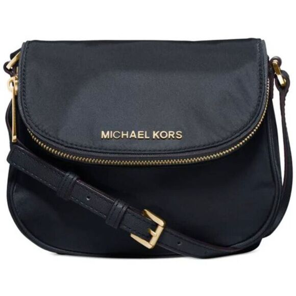 MICHAEL KORS Bedford Black Nylon Crossbody - Picture 1 of 12